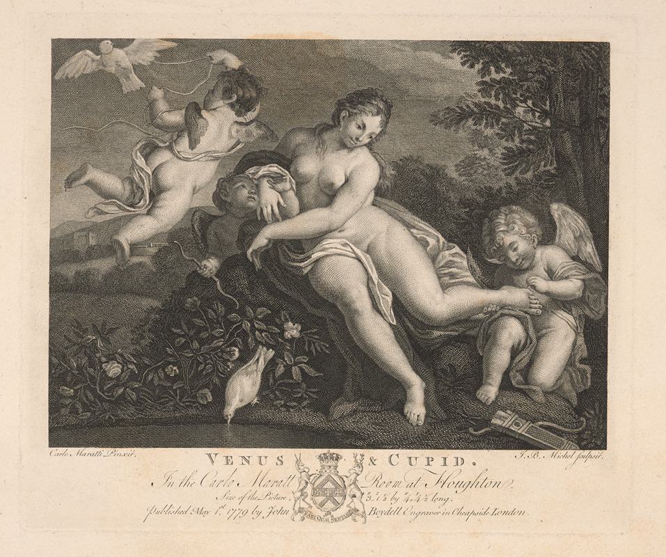 Venus and Cupid by Jean-Baptiste Michel, 1779 — digital art print download
