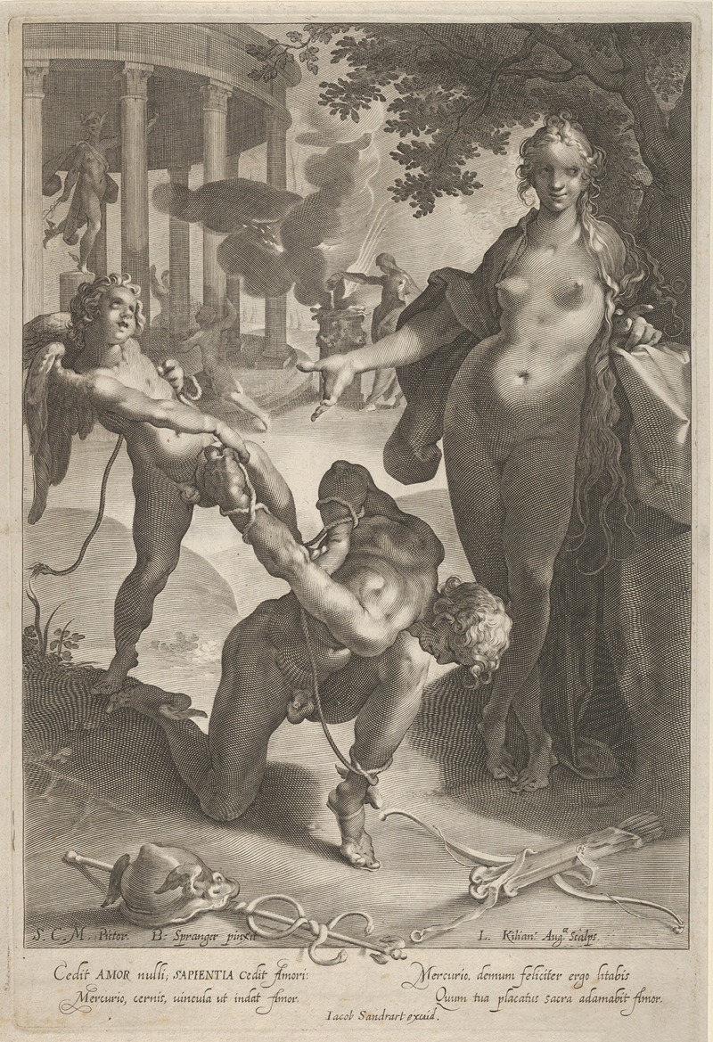 Venus and Cupid Bind Mercury by Лукас Килиан — digital art print download