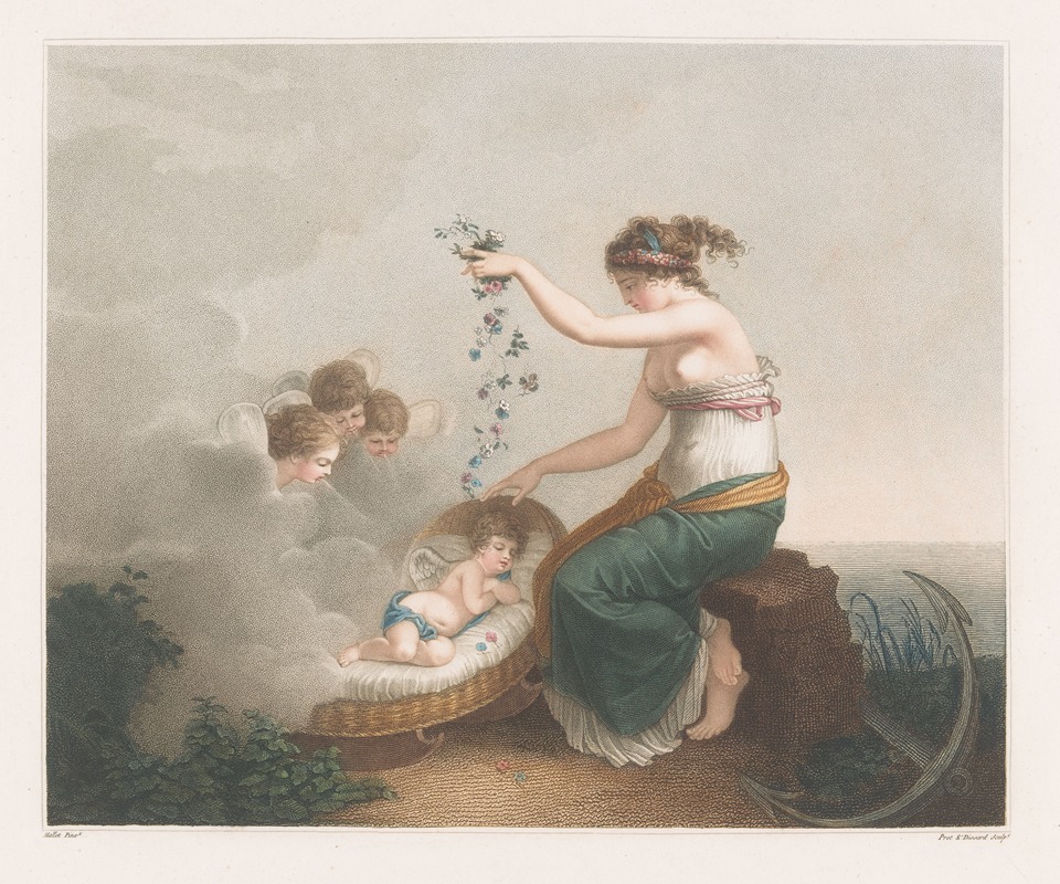 L'Espérance le berce by Michel Dissard, 1817-1837 — digital art print download