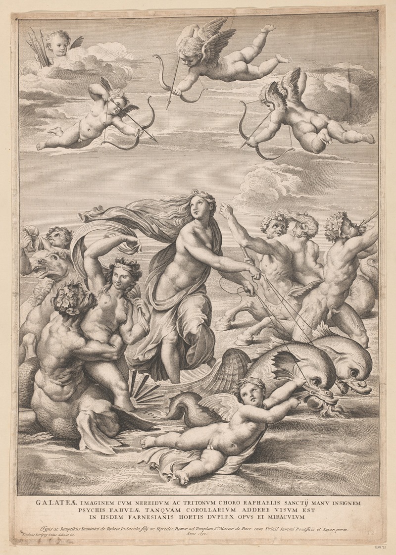 Triumph of Galatea by Николас Дорини, 1693 — digital art print download