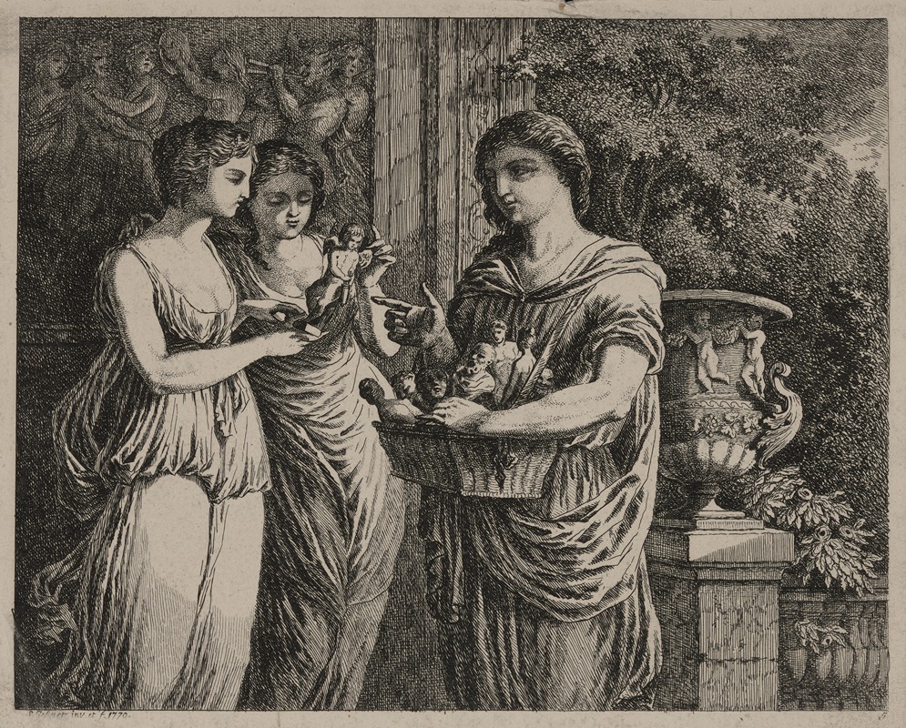 Venus selling Cupids by Соломон Гесснер, 1770 — digital art print download