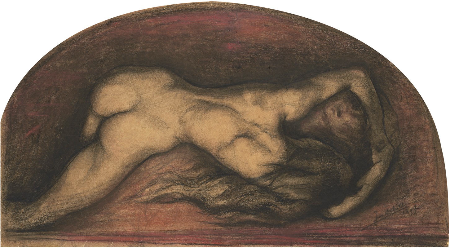 Study for du Cycle passionnel by Жан Дельвиль, 1897 — digital art print download