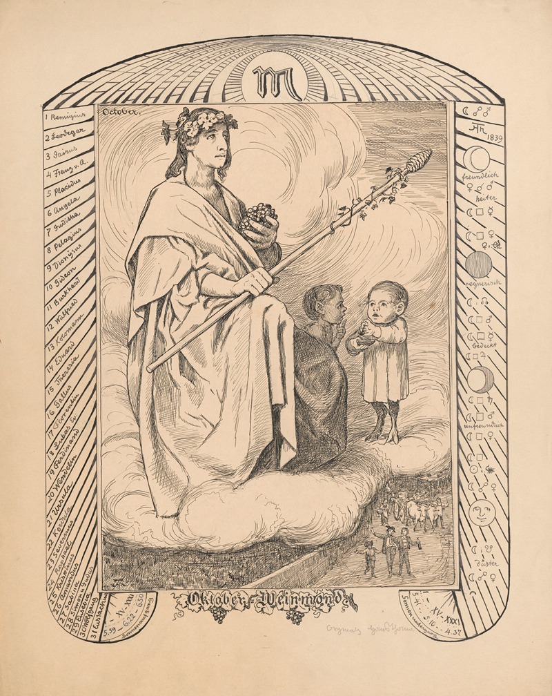Allegory of October by Ханс Тома, 1901 — digital art print download