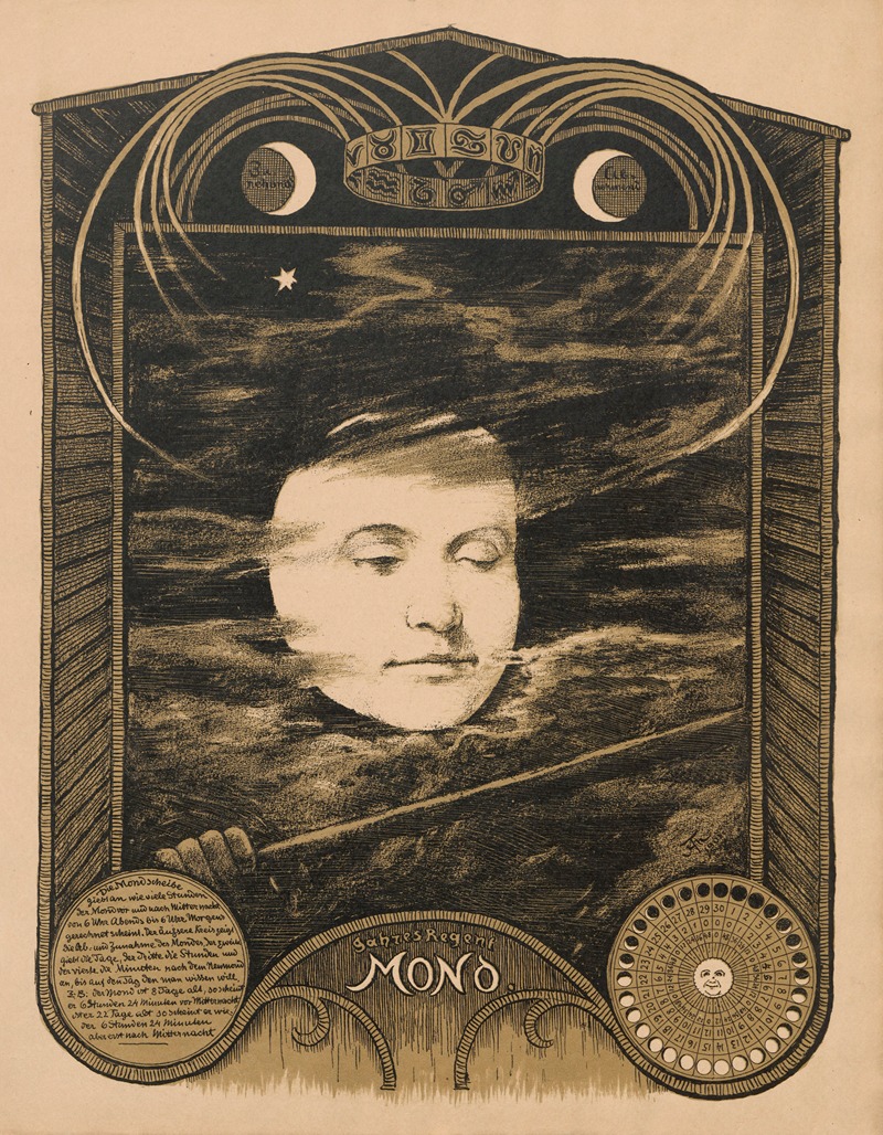 Jahres Regent Mond by Ханс Тома, 1901 — digital art print download
