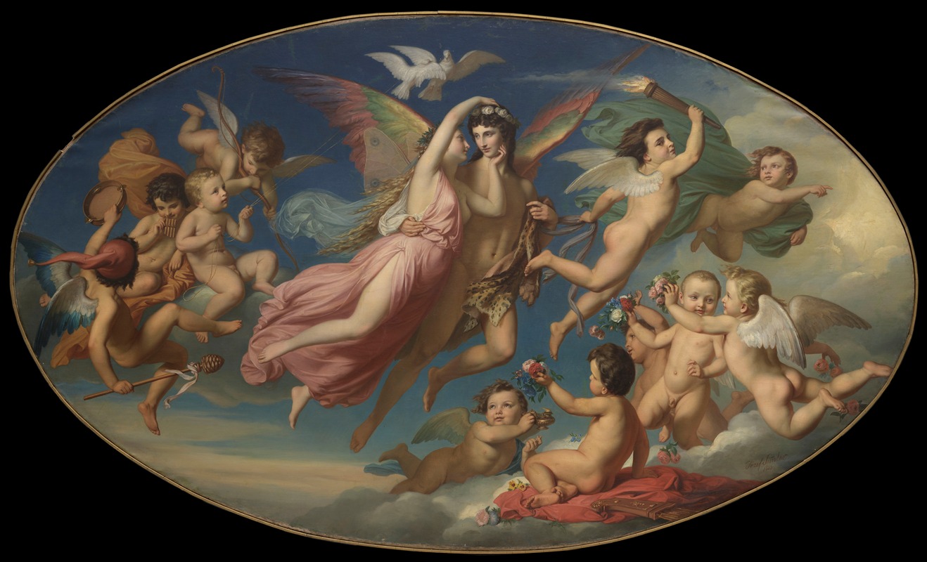 Wedding procession of Cupid and Psyche, plafond composition — Henryk Siemiradzki