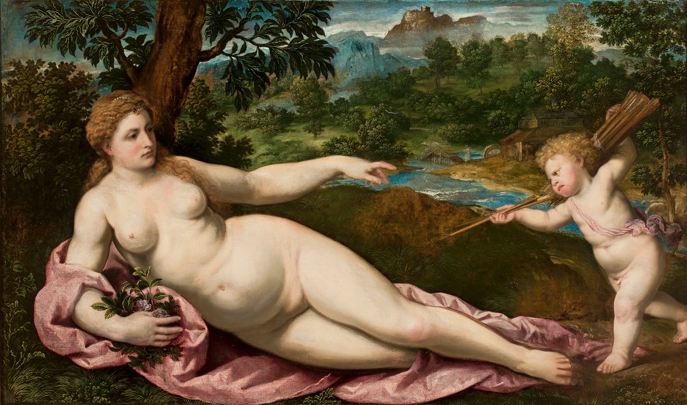Venus and Eros by Париж Бордон — digital art print download