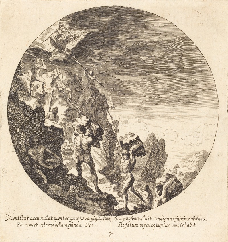 Giants Repelled by Jove by Георг Андреас Вольфганг Старший, 1665 — digital art print download