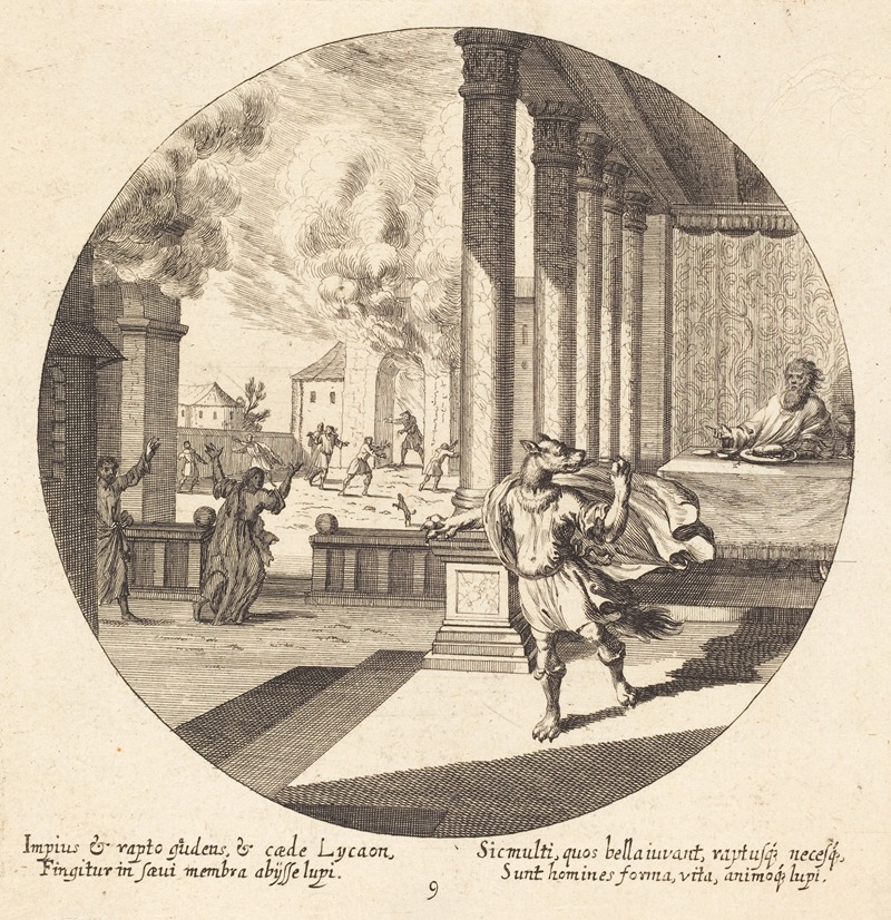 Jove Turns Lycaon into a Wolf by Георг Андреас Вольфганг Старший, 1665 — digital art print download