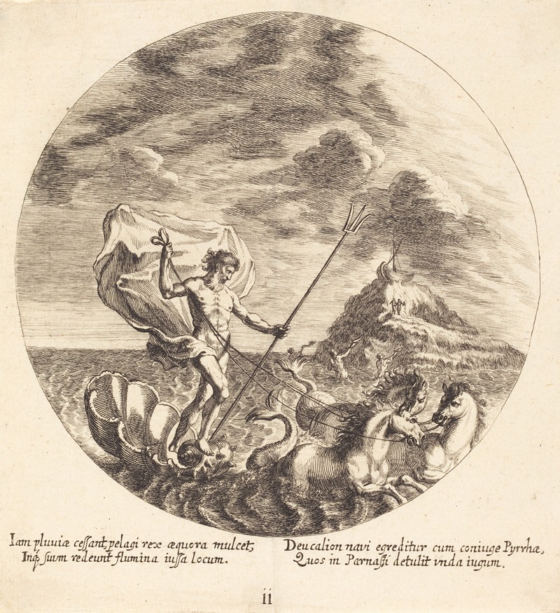 Deucalion and Pyrrha Land on Parnassus — Georg Andreas Wolfgang the Elder