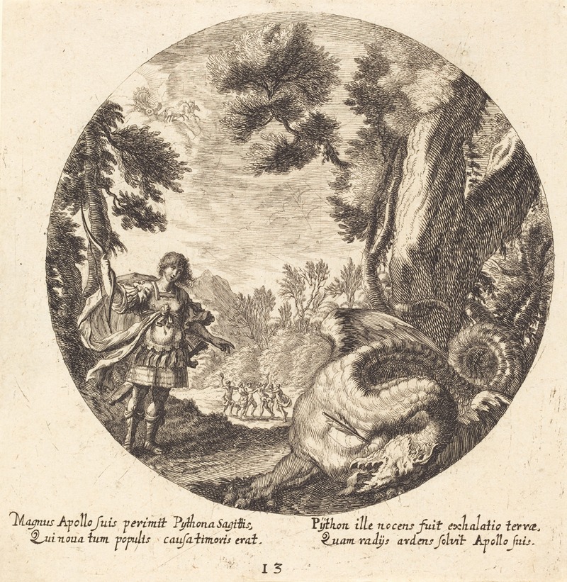 Apollo Killing the Python by Георг Андреас Вольфганг Старший, 1665 — digital art print download