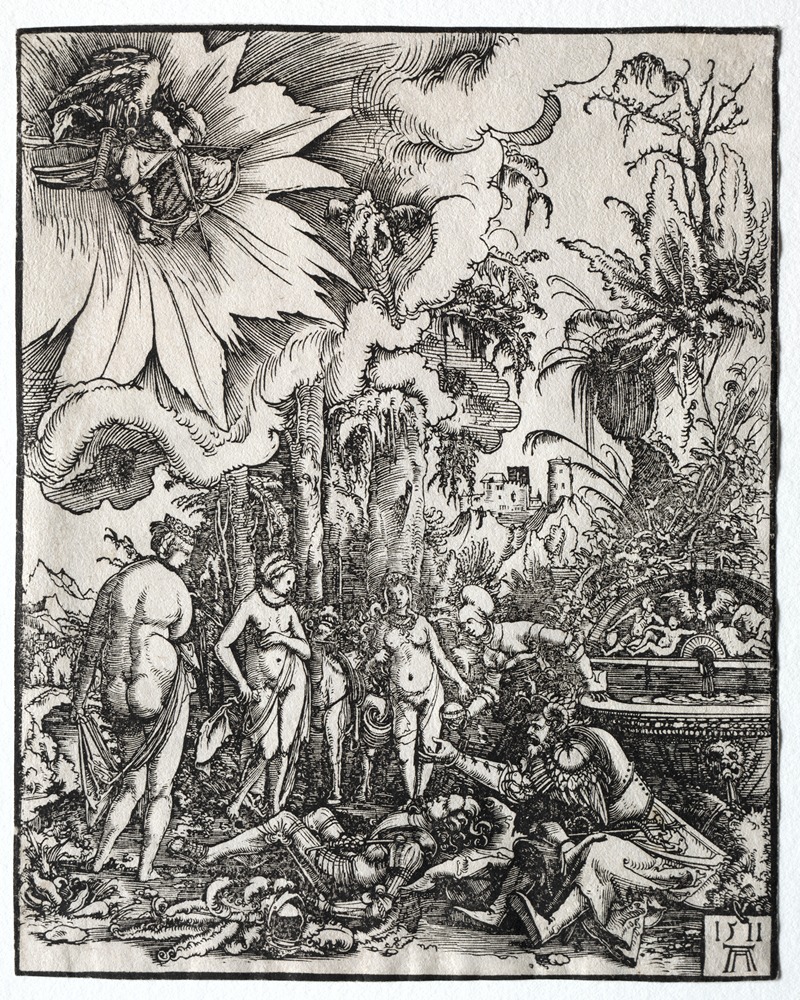 The Judgment of Paris by Альбрехт Альтдорфер, 1511 — digital art print download