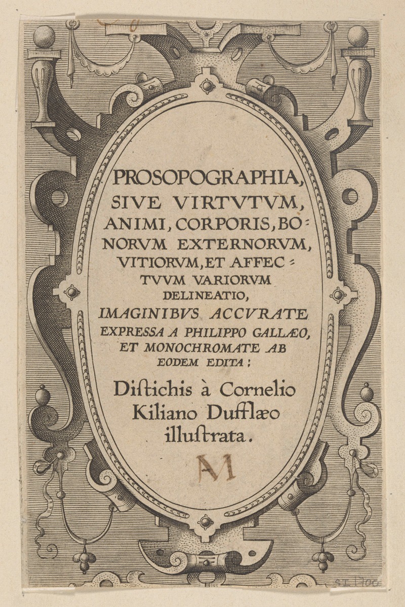 Prosopographia – Title Page by Philip Galle, 1585-1590 — digital art print download