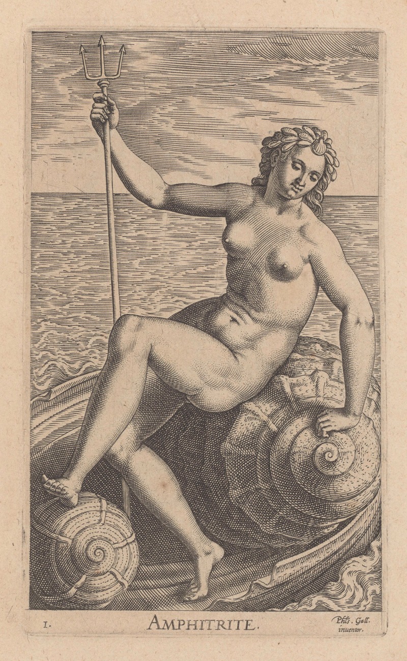 Amphitrite by Филипп Галле, 1587 — digital art print download