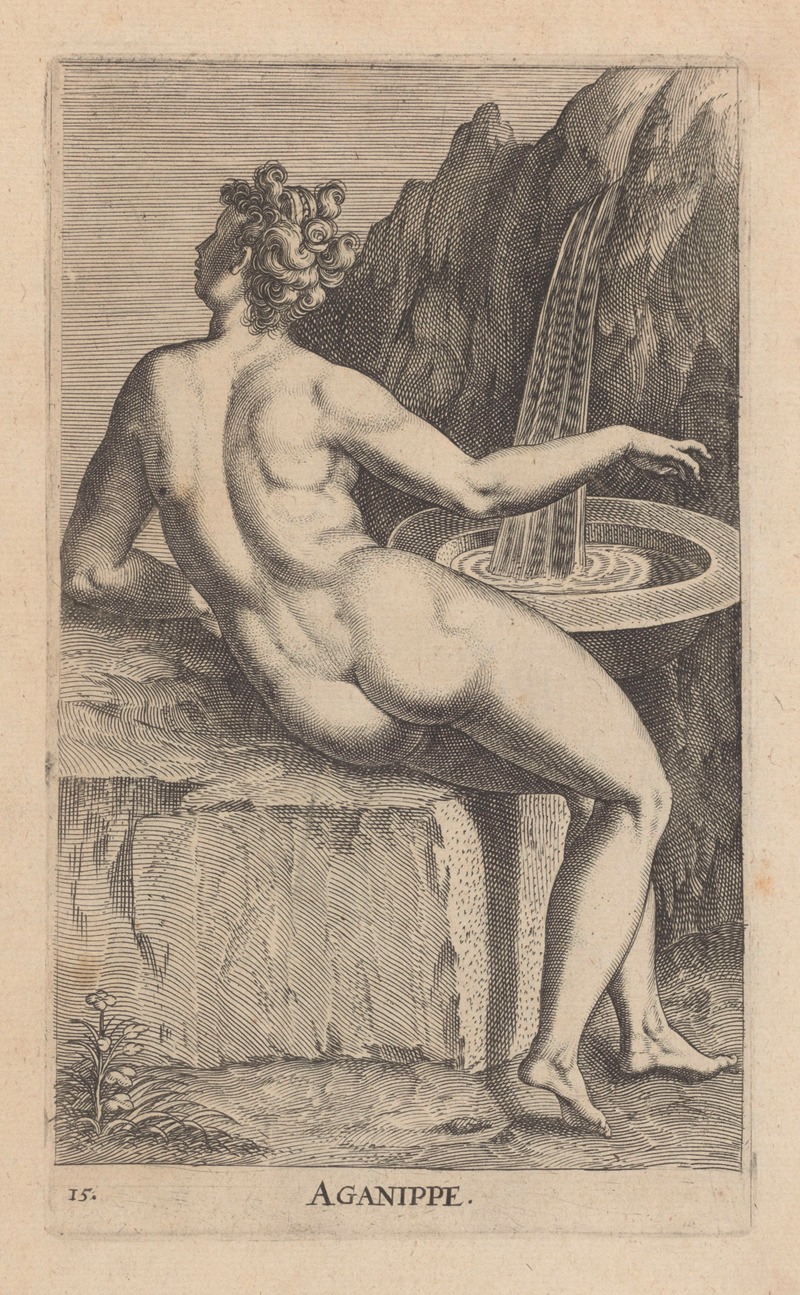 Aganippe by Филипп Галле, 1587 — digital art print download