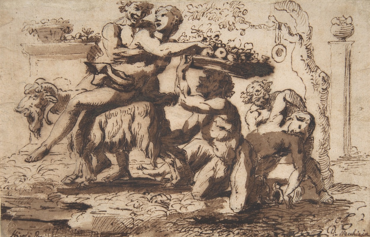 Bacchanal by Николя Пуссен — digital art print download