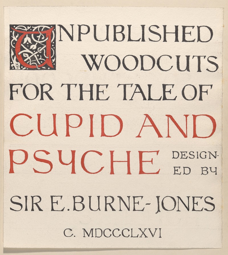 Tale of Cupid and Psyche – Title page — Sir Edward Coley Burne-Jones