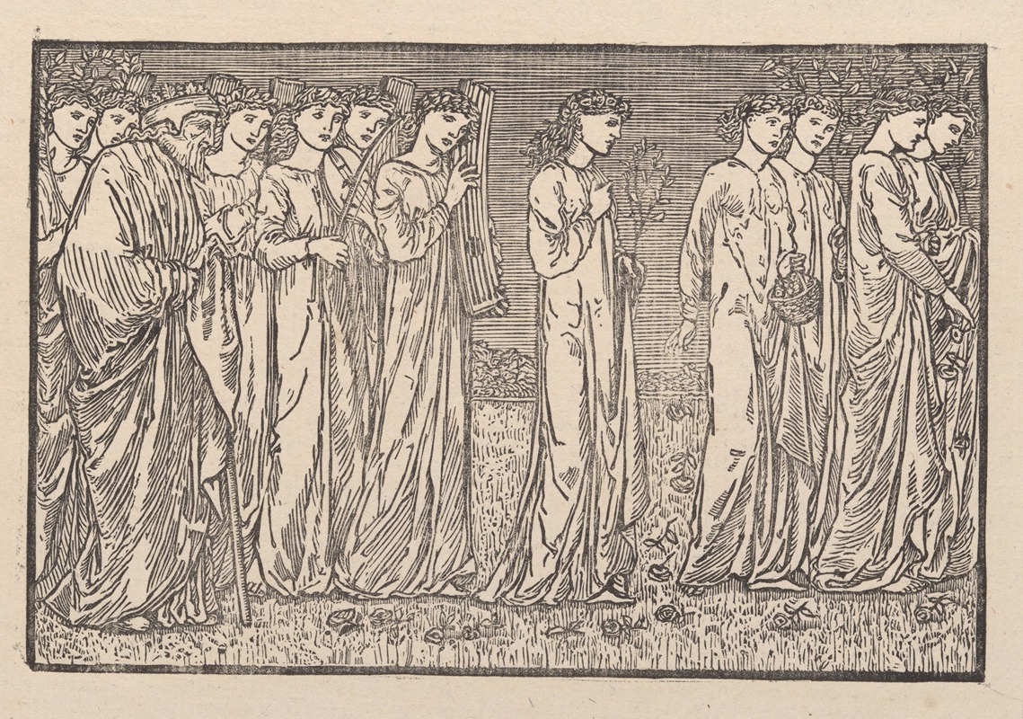 Procession to the rock II by Сэр Эдвард Коли Берн-Джонс, 1865 — digital art print download
