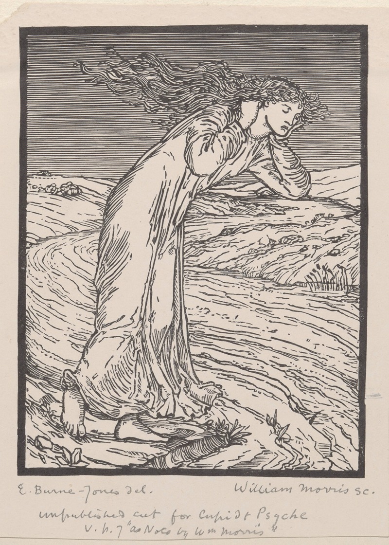 Psyche wandering in the wilderness by Сэр Эдвард Коли Берн-Джонс, 1865 — digital art print download