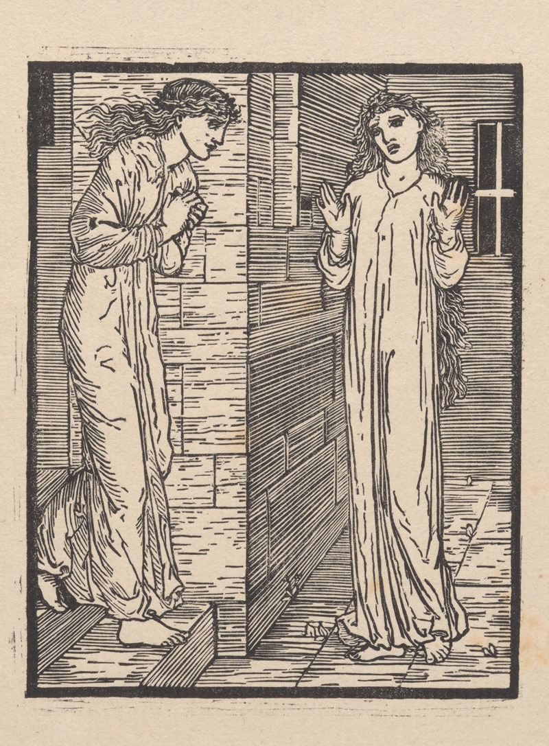 The sister telling her vision by Сэр Эдвард Коли Берн-Джонс, 1865 — digital art print download