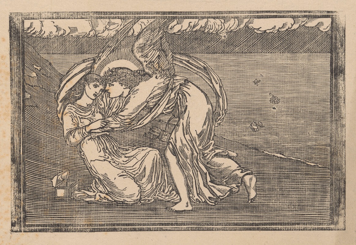Cupid coming to Psyche's aid by Сэр Эдвард Коли Берн-Джонс, 1865 — digital art print download