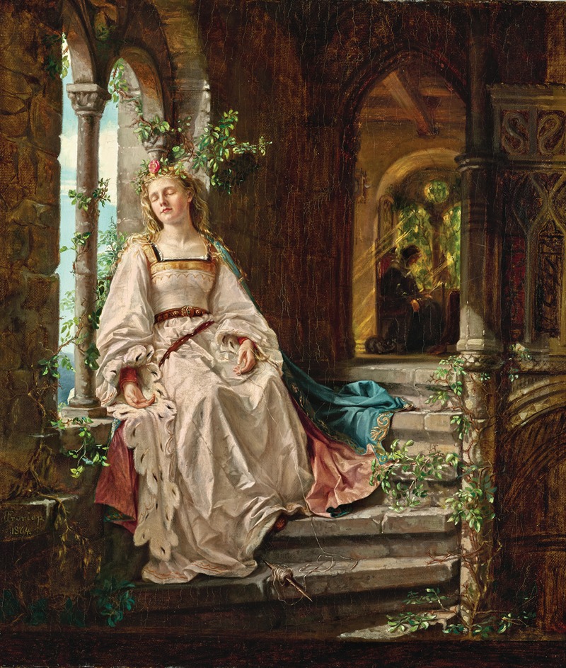 Sleeping Beauty by Bertha Froriep, 1864 — digital art print download