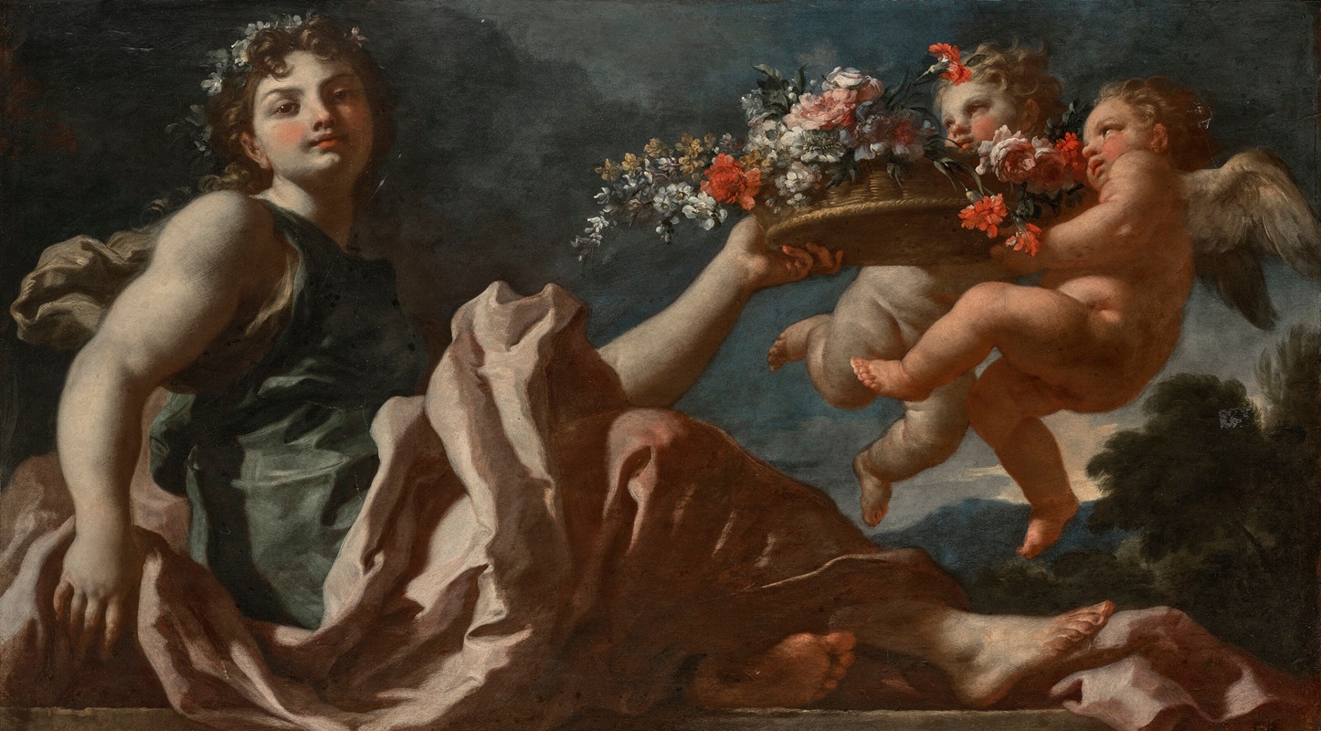 Allegory of Spring by Франческо Солимена — digital art print download