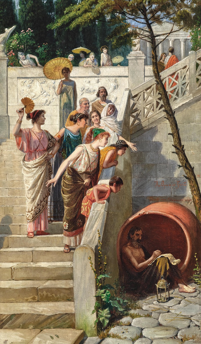 Diogenes in the Barrel by Giacomo Mantegazza — digital art print download