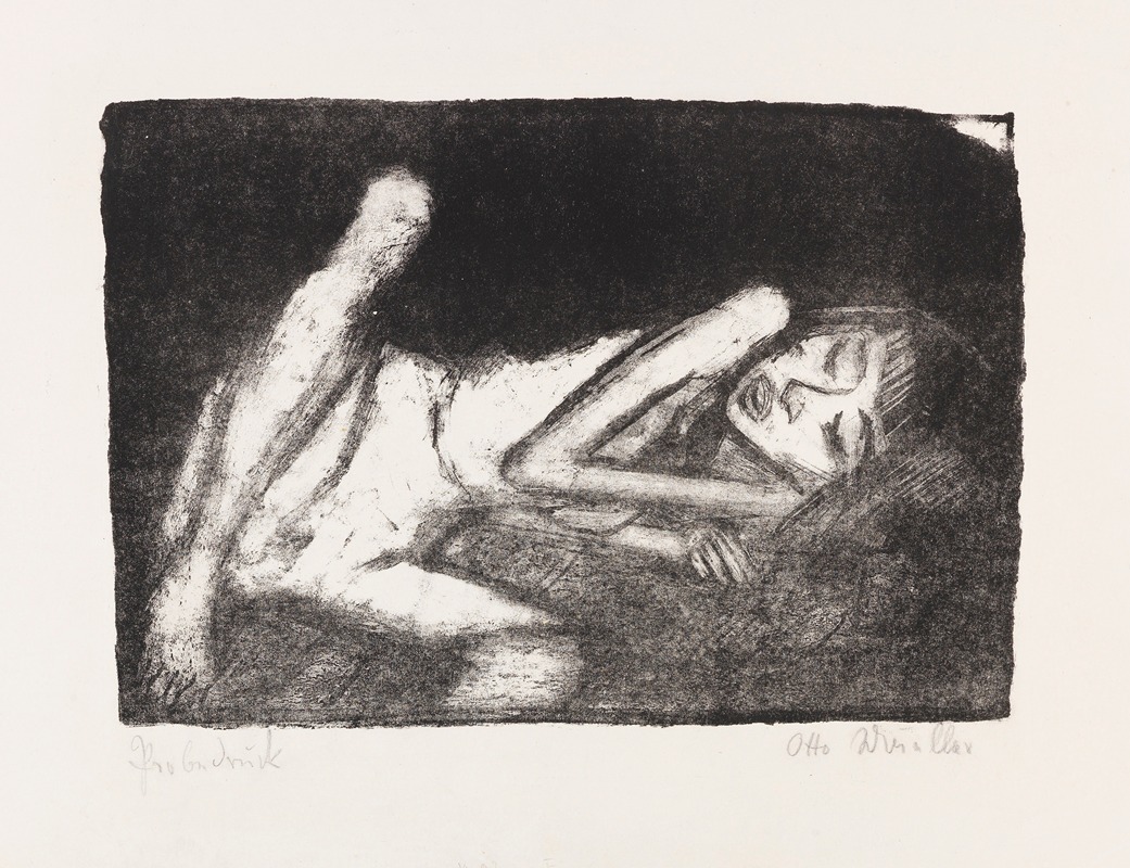 Mädchen auf der Liege by Отто Мюллер, 1919 — digital art print download