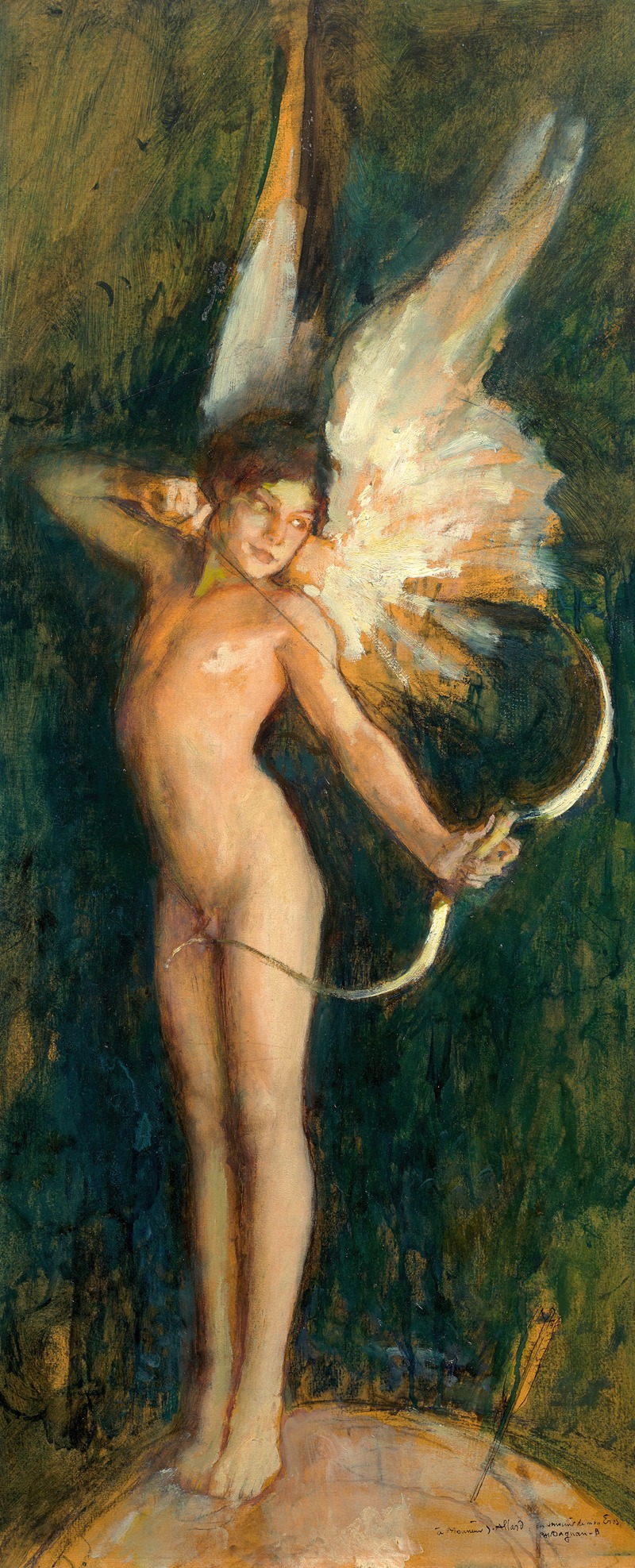 Eros shooting an arrow by Паскаль-Адольф-Жан Даньян-Бувере — digital art print download