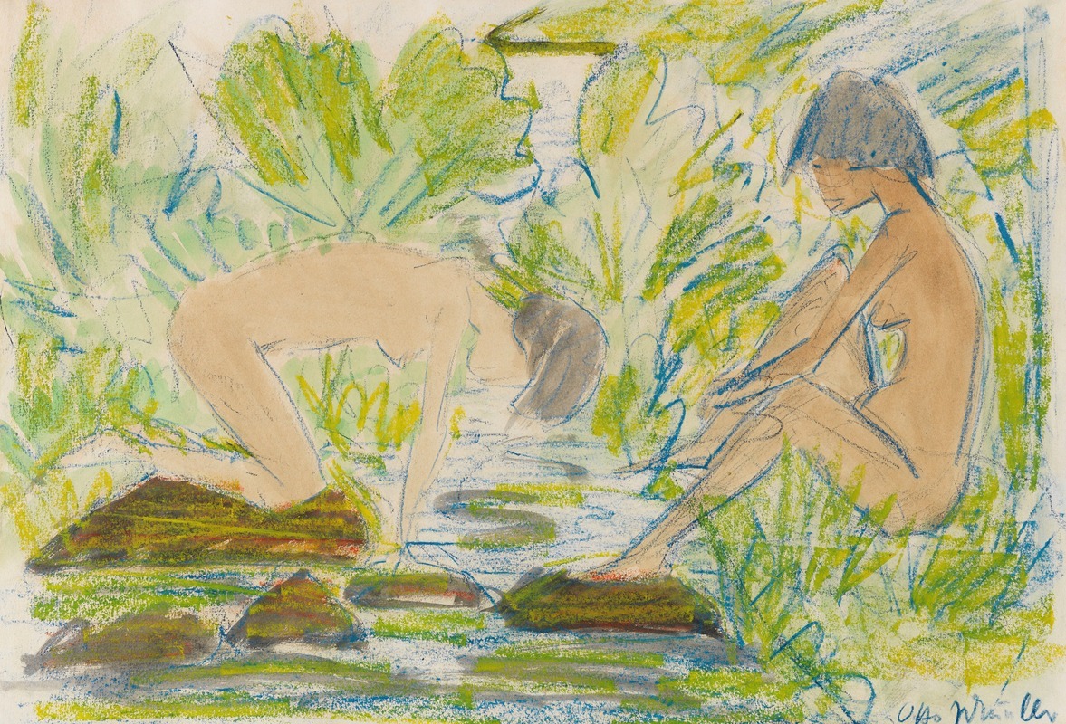 Zwei Frauen by Отто Мюллер, 1925 — digital art print download