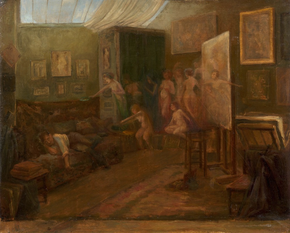 The Artist's dream by Wanda Lehre, 1900 — digital art print download