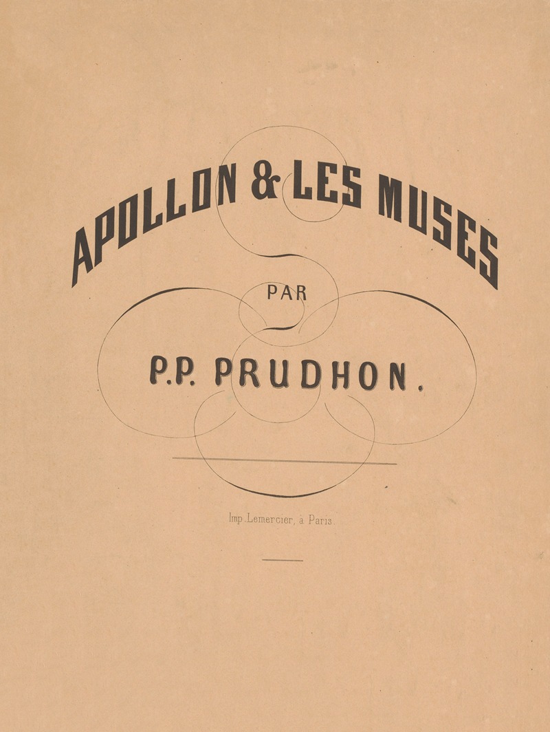 Apollon et les Muses – Title page by Жюльен Леопольд Бойи, 1851 — digital art print download
