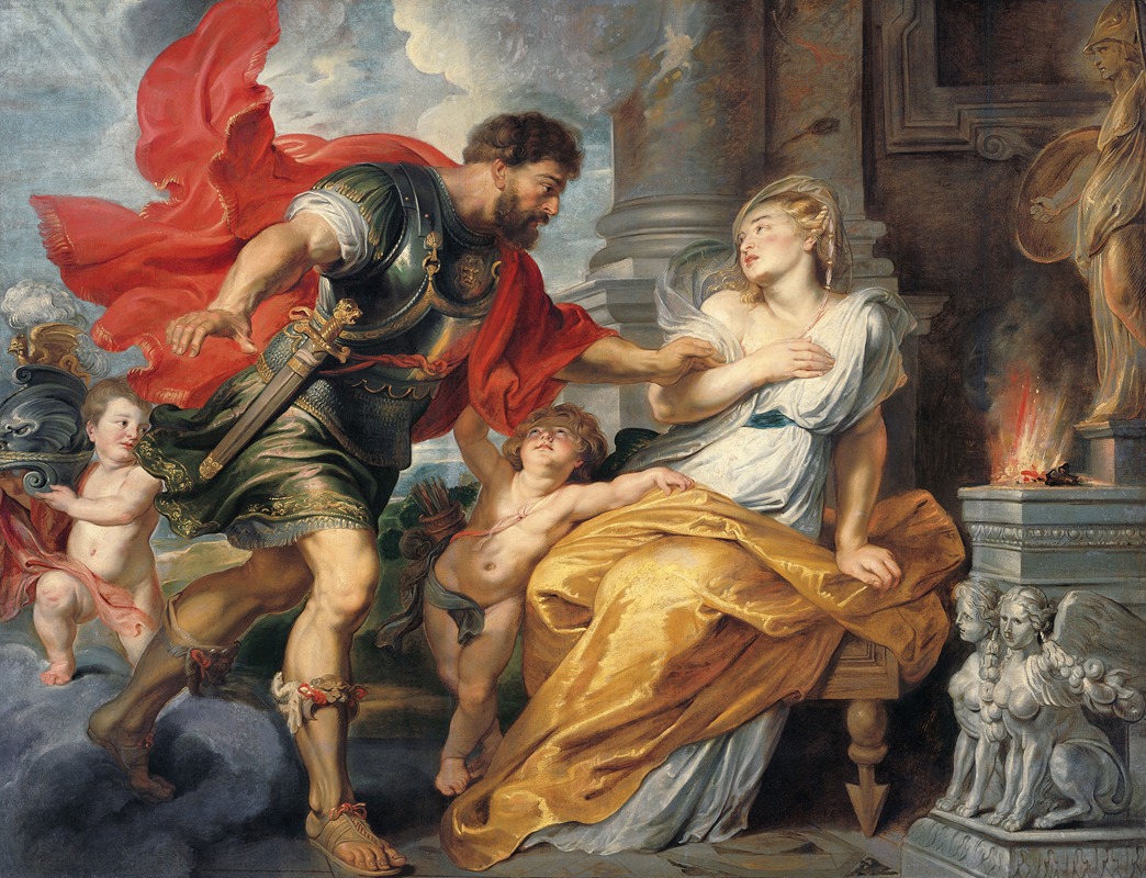 Mars and Rhea Silvia by Петер Пауль Рубенс, 1617 — digital art print download