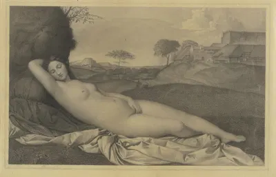 Giorgione's Sleeping Venus in Dresden by Christian Siedentopf — digital art print download