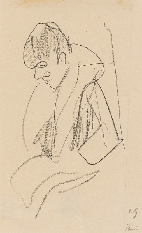Figur von der Seite by Paul Gangolf, 1930 — digital art print download