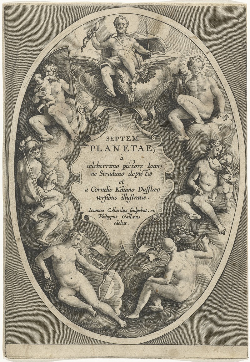 Septem Planetae – title page by Jan Collaert II, 1585-1628 — digital art print download