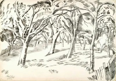 The Orchard by Paul Nash, 1922 — digital art print download