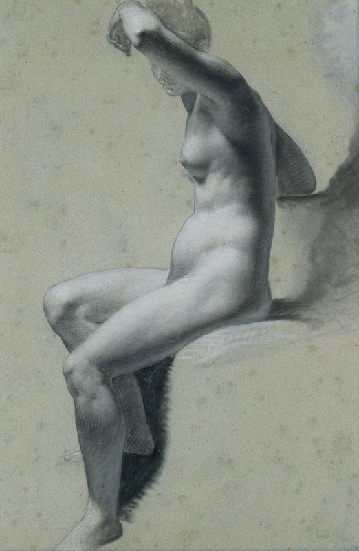 Seated Female Nude by Пьер-Поль Прудон — digital art print download
