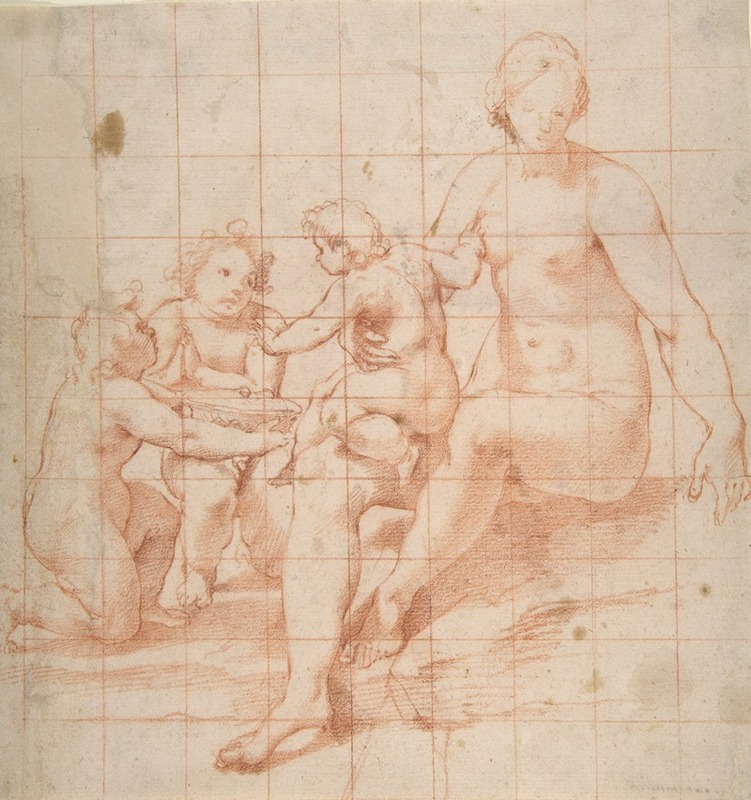 Study for a Virgin and Child with Two Angels by Poppi (Francesco Morandini) — digital art print download
