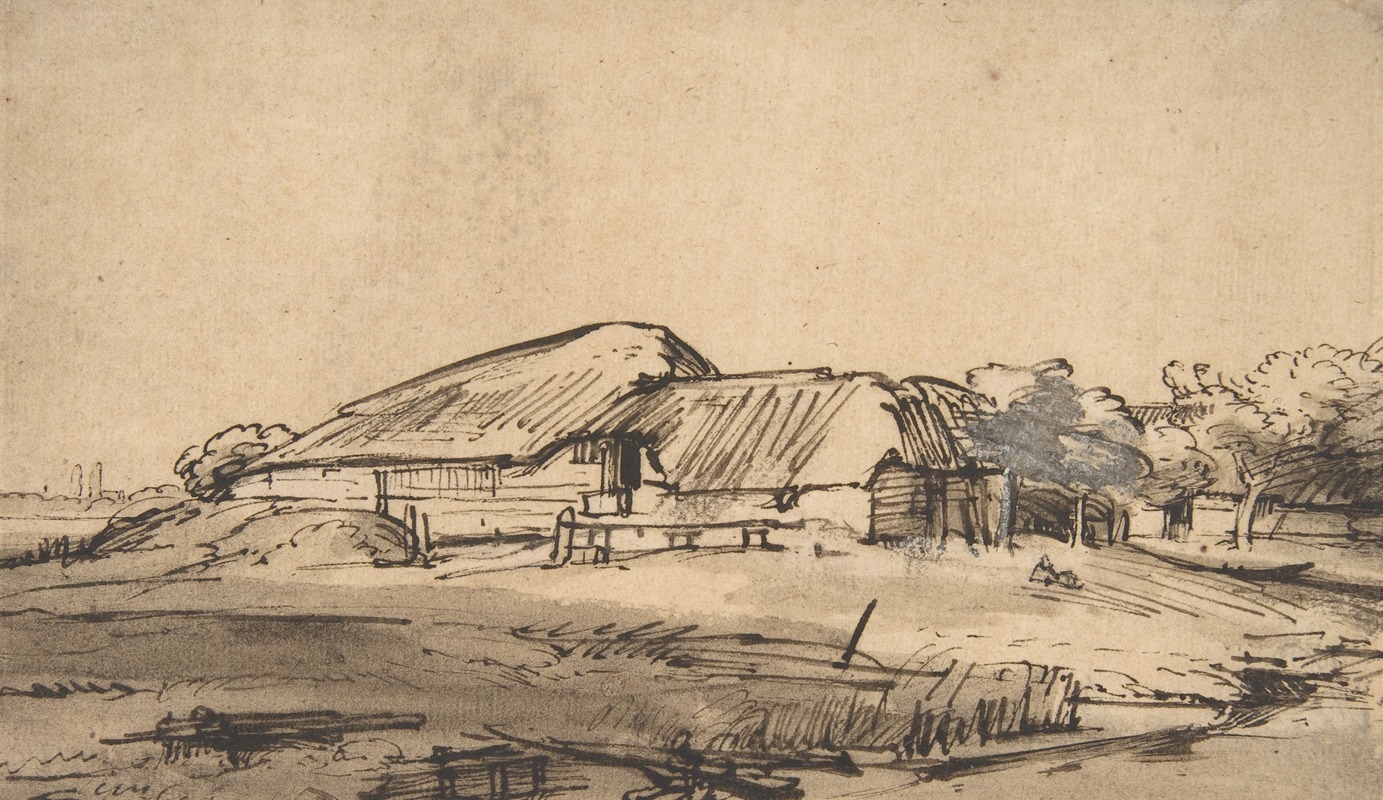 Group of Farm Buildings — Rembrandt van Rijn