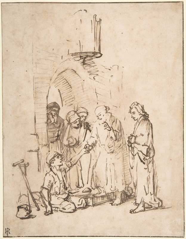 St. Peter and St John Healing the Paralytic — Rembrandt van Rijn