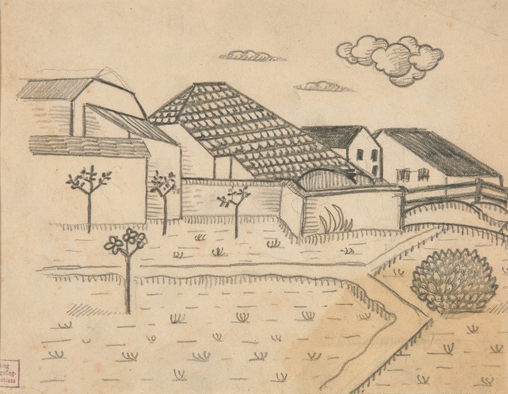 Farmhouses by Викинг Эггеллинг — digital art print download
