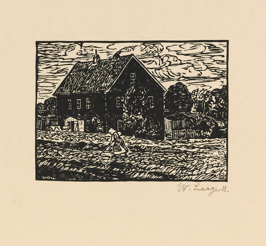 Das schwarze Haus by Wilhelm Laage, 1911 — digital art print download