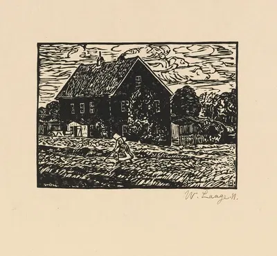 Das schwarze Haus by Wilhelm Laage, 1911 — digital art print download