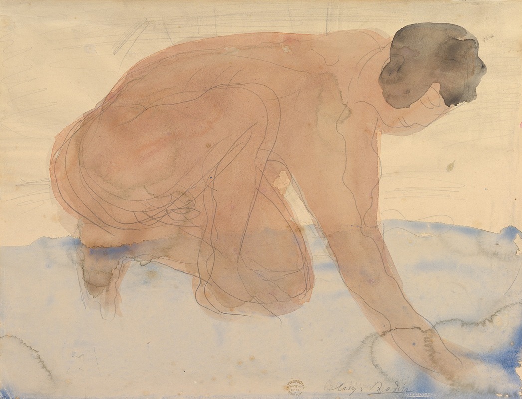 Nude figure on hands and knees — Auguste Rodin