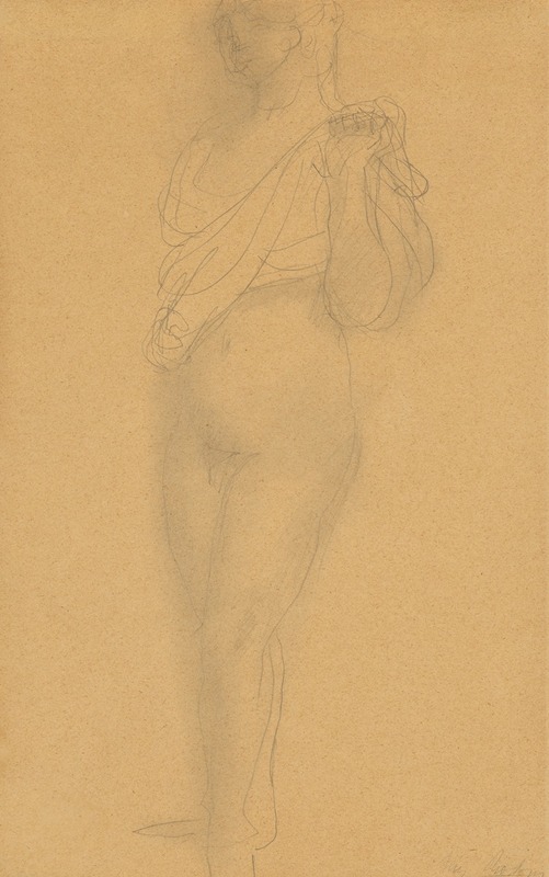 Study of a Nude with Drapery by Огюст Роден — digital art print download