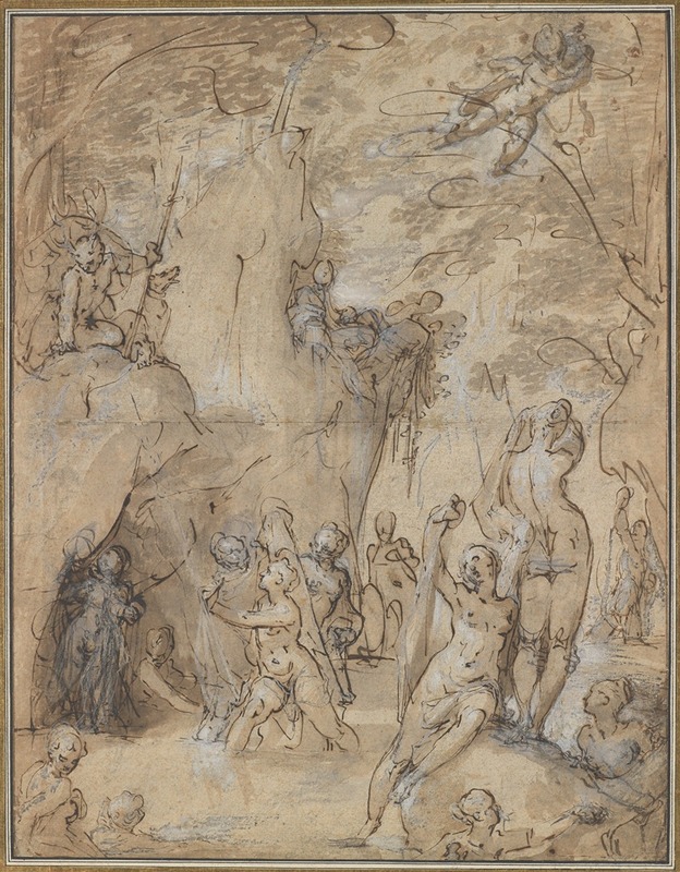 Diana and Actaeon by Bartholomaeus Spranger — digital art print download
