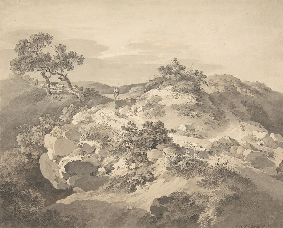 Landscape in Saxony by Carl August Richter — digital art print download