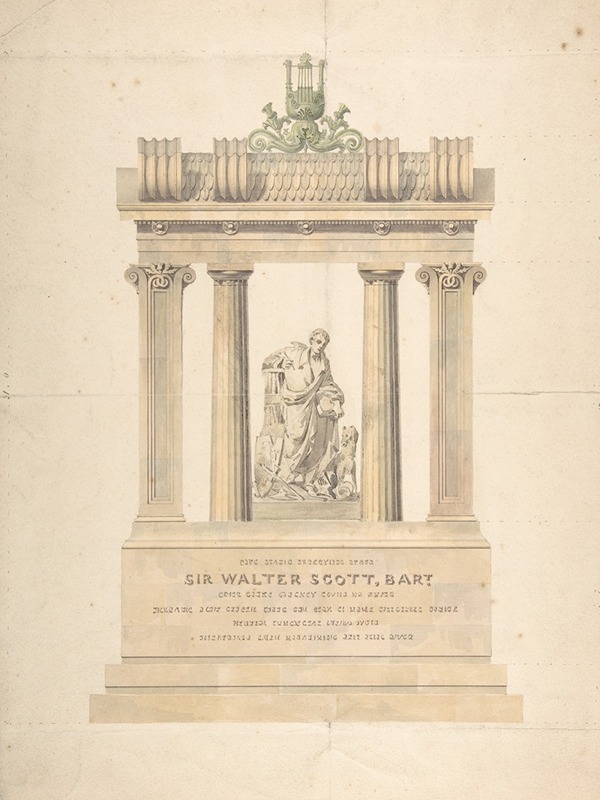 Monument to Sir Walter Scott, Bart. by Charles Harriott Smith — digital art print download