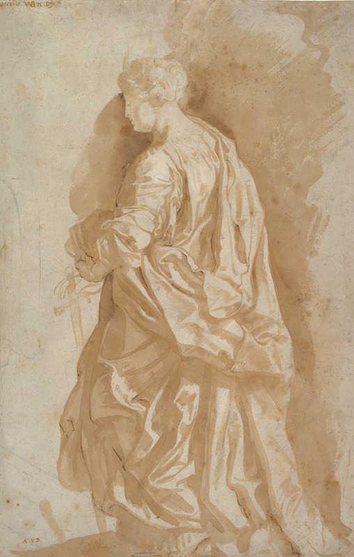 Study of a Standing Female Saint — Последователь Питера Паула Рубенса